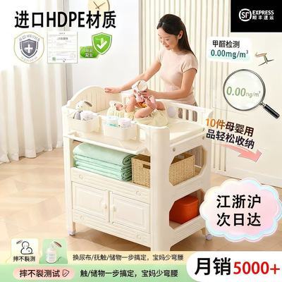 进口环保HDPE多功能婴儿尿布台轻松换尿布收纳抚触沐浴三合一优惠商品图片