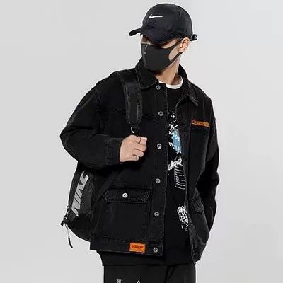 常规牛仔外套男保暖耐磨挡风冬季中年男士大码宽松牛仔衣夹克