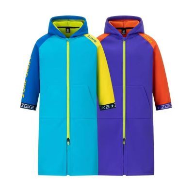 州克Z0kE儿童防风保暖训练吸水专用游泳斗篷浴袍便携浴巾速干