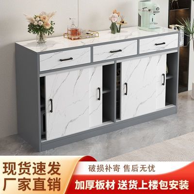 移门款餐边柜碗柜家用厨房橱柜现代简约置物收纳储物柜客厅茶水柜