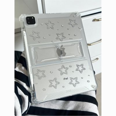 立体钻石星星透明苹果华为三星平板壳2025保护套4678910代可爱女3