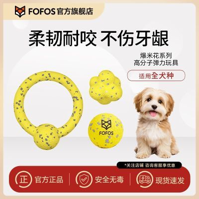 FOFOS两只福狸狗狗玩具飞盘弹力球爆米花飞盘边牧户外宠物狗玩具