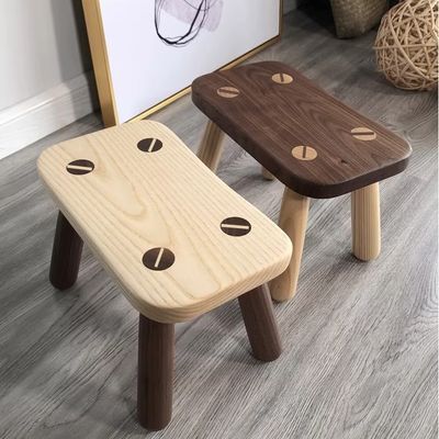 实木花生凳黑胡桃木白蜡木儿童结实全实木简约换鞋凳小凳子矮凳
