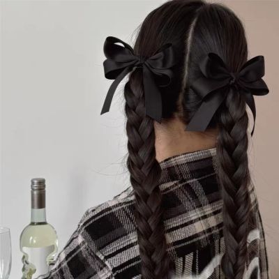 jisoo智秀同款黑色蝴蝶结智秀发夹发饰同款马尾可爱夹子发卡头饰