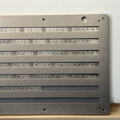 不锈钢助记词超大容量的超级助记器支持25个字母组合高级密码优惠商品图片
