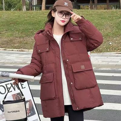 新款2025加厚冬季棉服中长款棉袄时尚韩版小个子宽松棉衣保暖外套