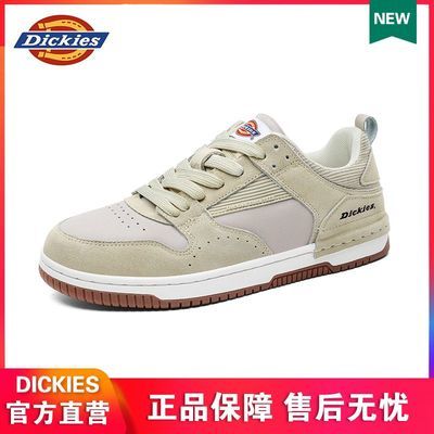 Dickies板鞋男2025秋冬新款透气薄款复古面包鞋百搭休闲拼接潮鞋