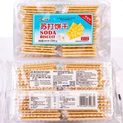 每日生机苏打饼干奶盐香葱芝麻味228g苏打咸味饼干内有独立小包