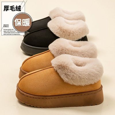 2025新款情侣棉拖鞋女士秋冬季新款室内居家保暖感棉拖厚底外穿