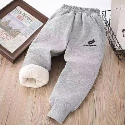 儿童冬季男童女童棉裤新款加厚三层一条过冬保暖运动裤蚕丝卫裤