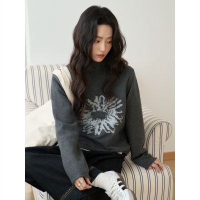 ���ڲ�����Ħ�츴�ŷ��ɫ�Ứ�����ڴůë��Ů2025�ﶬ�¿������֯���� 130Ԫ