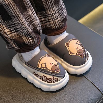 2025年舒适免洗卡皮巴拉男童女童通用卡通不包跟防滑防水棉拖鞋