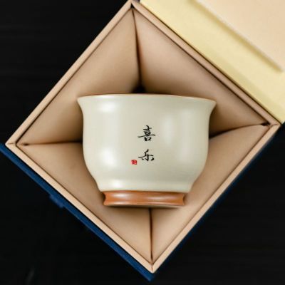 (季末清仓)汝窑陶瓷主人杯家用大号单杯功夫茶杯开片个人专用