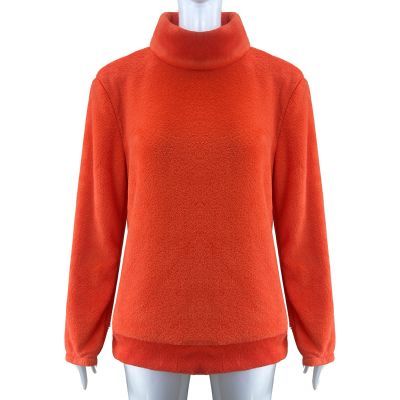 珊瑚立领保暖上衣高领护颈睡衣加厚双面绒套头大码家居服法兰绒