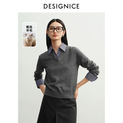 ���ڲ�����������˹2025�궬���¿�MIUϵѧԺ�����ƴ�����ʻ�ɫë��֯��Ů 269Ԫ