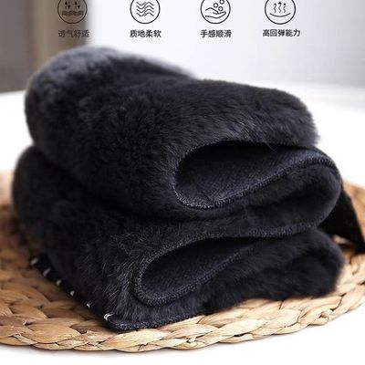 100%獭兔毛护腰带保暖女士护肚围腰部防寒男护肚子暖宫暖胃羊毛冬