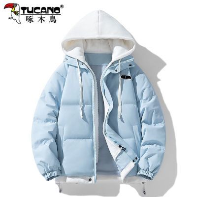 【折扣清仓】啄木鸟潮流防风防寒连帽保暖棉衣宽松多巴胺加厚设计