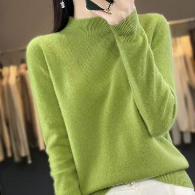专柜撤柜2025秋冬剪标清仓半高领纯色毛衫女针织绒衫打底毛衣