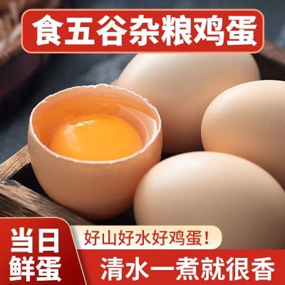 新店冲量】单枚40g高品质山林散养土鸡蛋营养柴鸡蛋整箱20枚