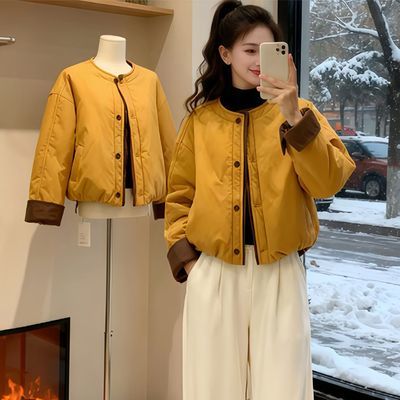小个子棉衣棉服外套女2026秋冬季新款复古轻熟风休闲百搭短款外套