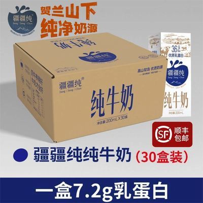新日期疆疆纯纯牛奶营养早餐优质乳蛋白直发批发整箱顺丰送货到家