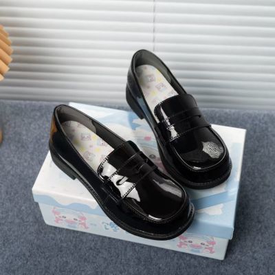 馋馋猫原创制服鞋学院风新中式jk制服粗跟制服鞋