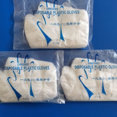 一次性PE手套0.4克食品级餐饮厨房外卖手膜家用批发一箱10000支优惠商品图片