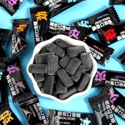椰炭口香糖爆款木糖醇薄荷清新口气水果糖果随身携带零食独立包装