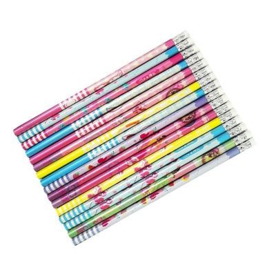 外贸单铅笔批发书写HB铅笔幼儿园小学生学习用品卡通花杆写字铅笔