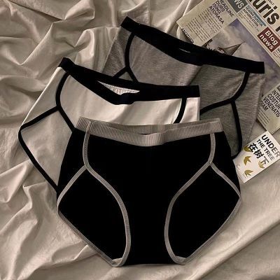 简约纯棉中腰内裤女全棉抗菌少女学生亲肤透气舒适秋冬季三角裤