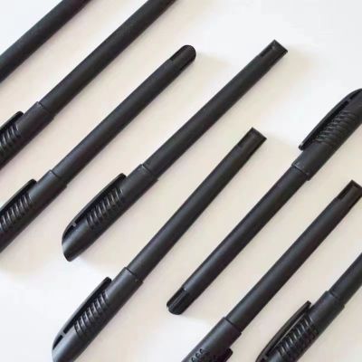 黑色中性笔0.5mm学生笔磨砂时尚水性笔