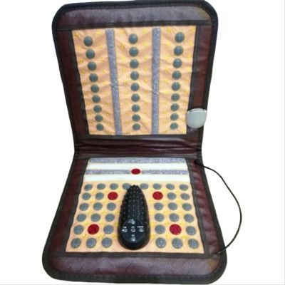 艾灸坐垫靠背电加热震动水晶托玛琳石温热按摩理疗光子能量