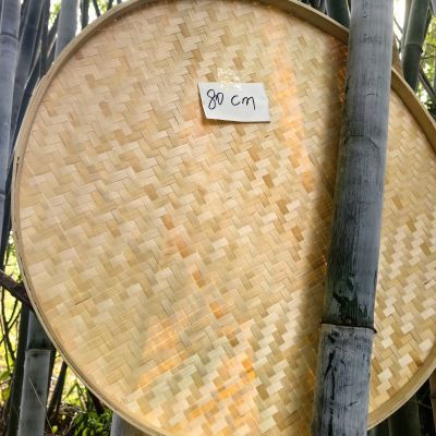 精选竹编簸箕竹绘画筛子采茶舞蹈道具家用装饰晾晒幼儿园无孔晒盘