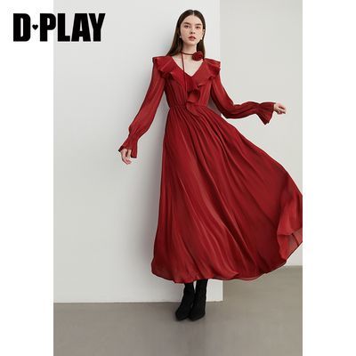 ���ڲ�����DPLAY2024�＾��ʽ��ɫv������ȹ�߼��¿�Ůװ���³��䳤��Ů 416Ԫ