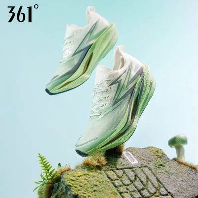 361°飞燃4.5桃花韵体测跑步鞋马拉松碳板竞速跑鞋减震透气运动鞋
