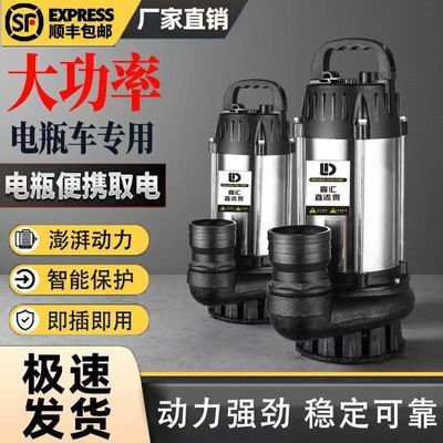 【顺丰包邮】直流无刷潜水泵电瓶车抽水泵农用48V60V电动车抽水机