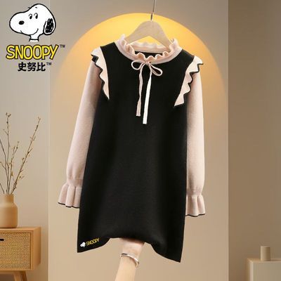 ���ڲ�����ʷŬ��Ůͯë�³�������ȹ�д�ͯ��ͯ����ȹ�ﶬװ�¿���֯����� 45.8Ԫ