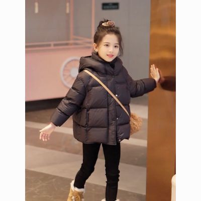 女童羽绒服2025新款中大童儿童连帽洋气保暖鸭绒冬季加厚外套