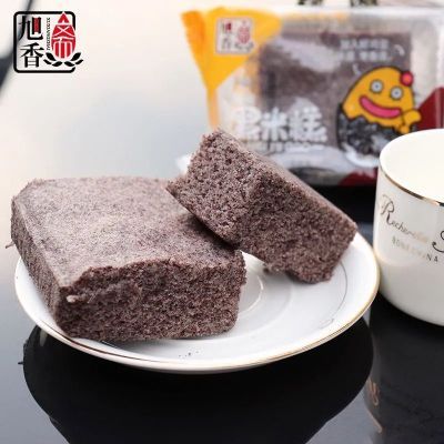 【旭香斋】黑米糕鸡蛋发糕开袋即食糯米糕传统手工糕点营养小吃