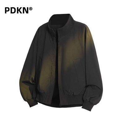 PDKN美式立领夹克男2026春秋新款潮流青少年宽松大口袋飞行员外套【7天内发货】优惠商品图片