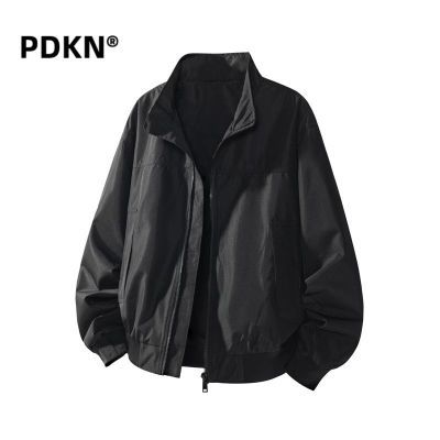 PDKN美式立领夹克男2026春秋新款教练机车飞行员防风休闲工装外套【3天内发货】优惠商品图片