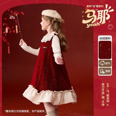 ���ڲ�����ASK junior��ͯȹ��2025�ﶬ��ʵ��ů����ȹ����ȹŮͯʥ������ȹ 136Ԫ