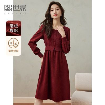 ���ڲ����������緽����֯��������ɫ����ȹ�������ݳ�ȹ��2025�ﶬ���¿� 169Ԫ