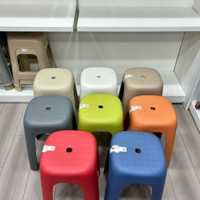 家用熟胶凳子多功能客厅餐桌椅成人方凳板凳商用叠放胶凳加厚塑料
