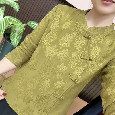 新中式加绒国风盘扣保暖女士打底衫时尚显瘦2025冬装