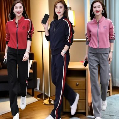 休闲运动服套装女2026秋季新款宽松显瘦两件套时尚洋气显瘦女外套