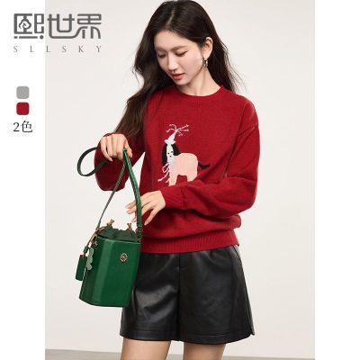 ���ڲ������������ȳ蹷���Ứë��Ů2025�ﶬ�¿�ʱ�ּ���Բ����ͷë��֯�� 109Ԫ