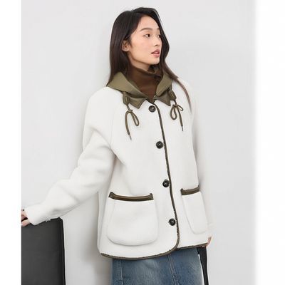 ���ڲ�����YPUTŮװ Ůʿ����ʱ��Ƥëһ������YHE221049E 120Ԫ