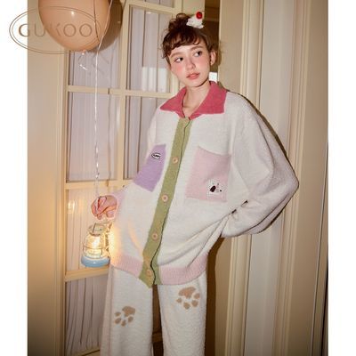 ���ڲ�����Gukoo/����˯�¶�������ޱ�ů�¿���С���ɰ�Ůʿ�Ҿӷ���װ 230.1Ԫ