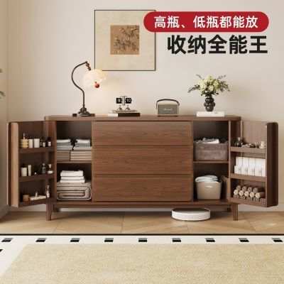 实木斗柜卧室靠墙储物柜中古风多功能收纳柜客厅抽屉柜五斗柜